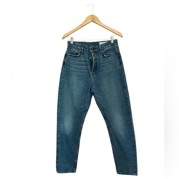 Rag &Bone Rachel Barrel Leg Siesta Super High-Rise Rigid Jean ButtonFly Size 28 - Picture 3 of 14
